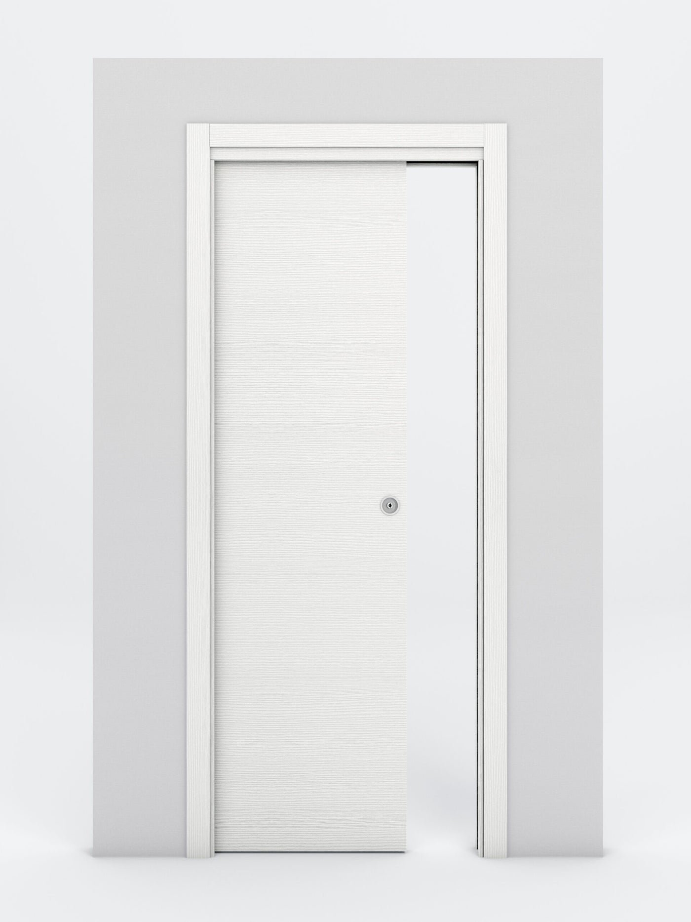 Nova Flush Braga Bianco Matrix Laminated Modern Pocket Door - Doors and Beyond