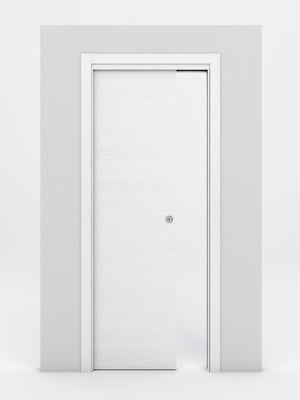 Nova Flush Braga Bianco Matrix Laminated Modern Pocket Door - Doors and Beyond