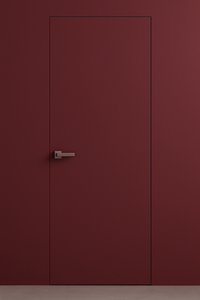 Primed Solid Frameless Door Example For Painting Burgundy - Doors and Beyond