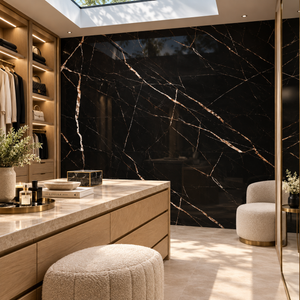 VILO Wall SPC Calacatta black 11 3/16" x 23 5/8" - Doors and Beyond