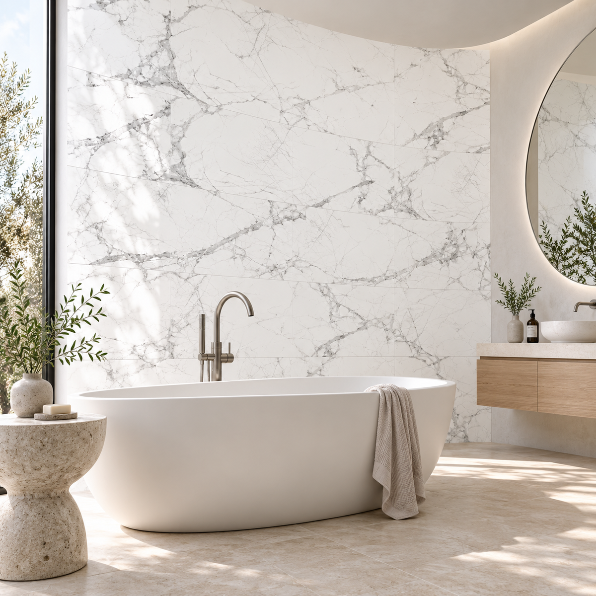 VILO Wall SPC Calacatta snow matt 11 13/16" x 23 5/8" - Doors and Beyond