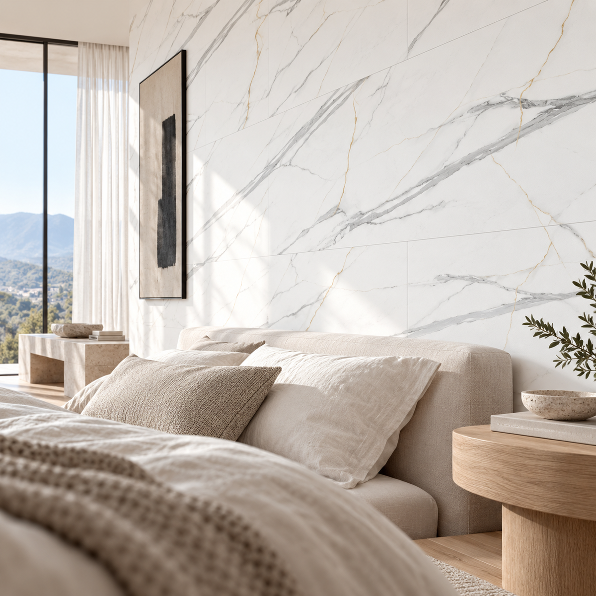 VILO Wall SPC Calacatta white 11 13/16" x 23 5/8" - Doors and Beyond