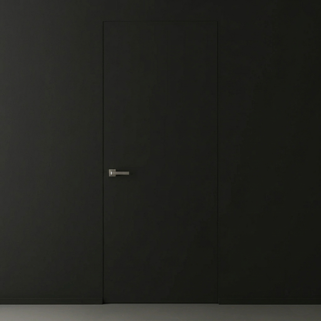 Primed Solid Frameless Door Example For Painting Charcoal - Doors and Beyond