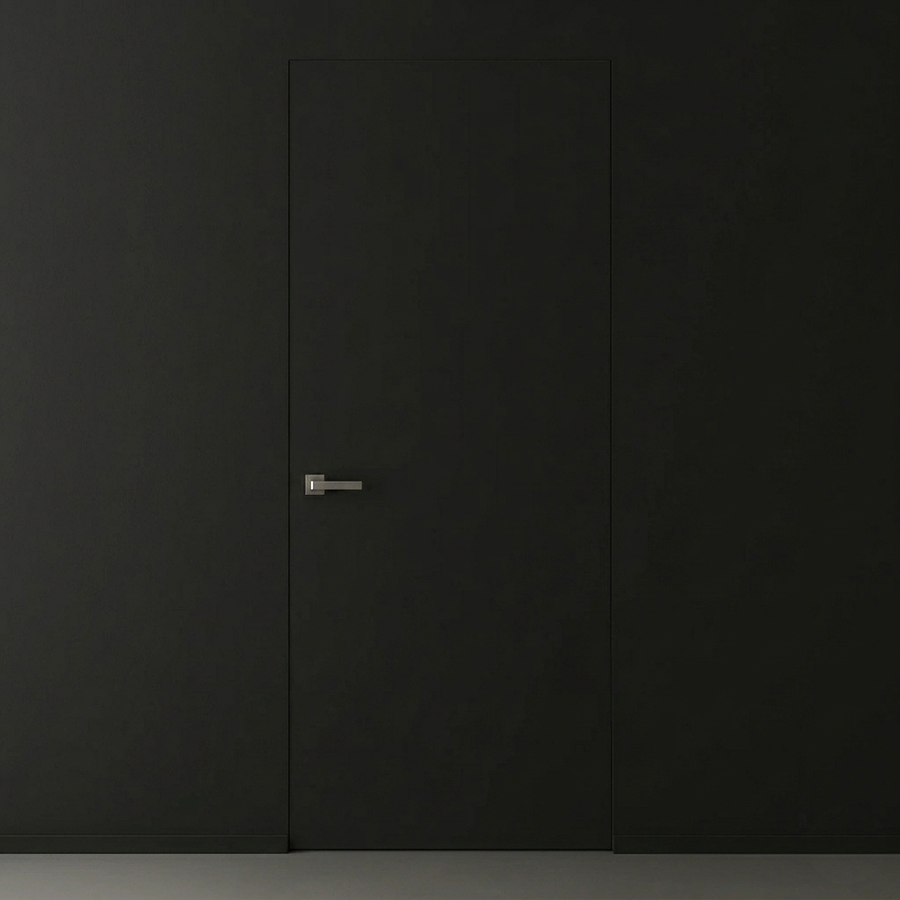 Primed Solid Frameless Door Example For Painting Charcoal - Doors and Beyond