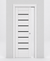 Nova Domino 01 Soft White Laminated Modern Pocket Door