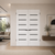 Nova Domino 01 Soft White Laminated Modern Frameless Double Door