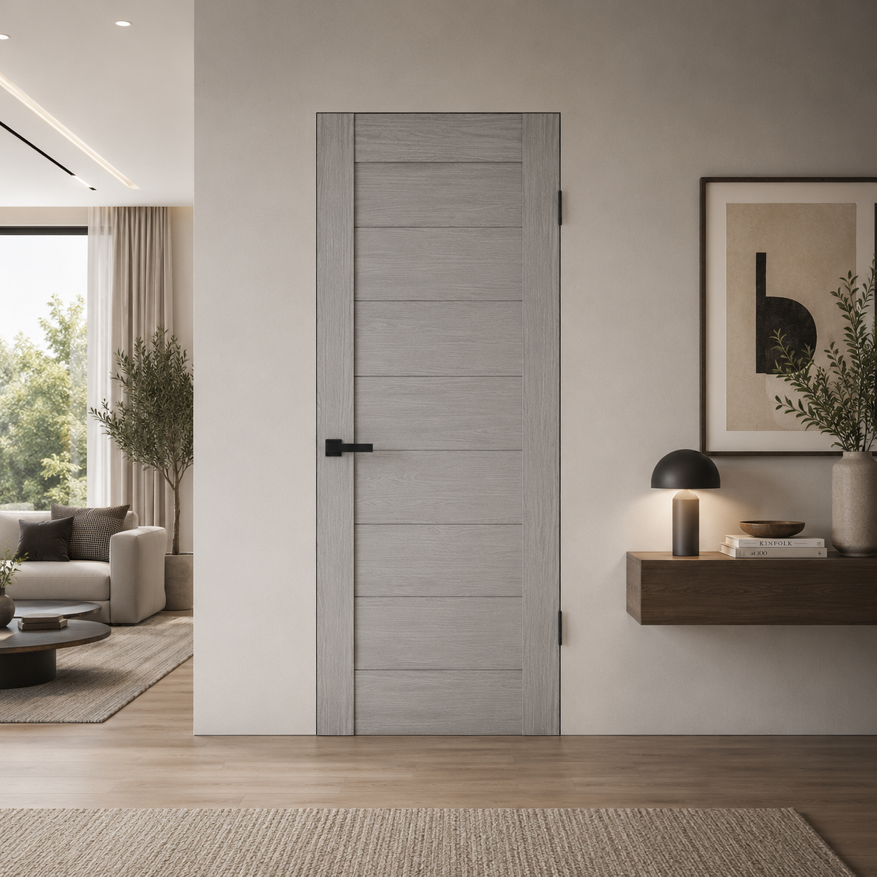 Nova Domino 02 Wenge Modern Laminated Modern Frameless Door