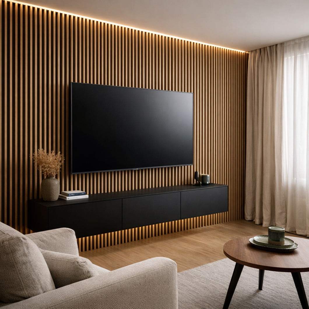 Linerio S-Line Natural Black Panel | Stylish Modern Wall Decoration