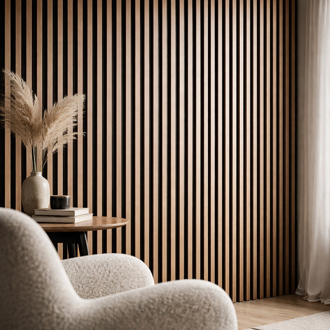 Linerio S-Line Natural Black Panel | Stylish Modern Wall Decoration