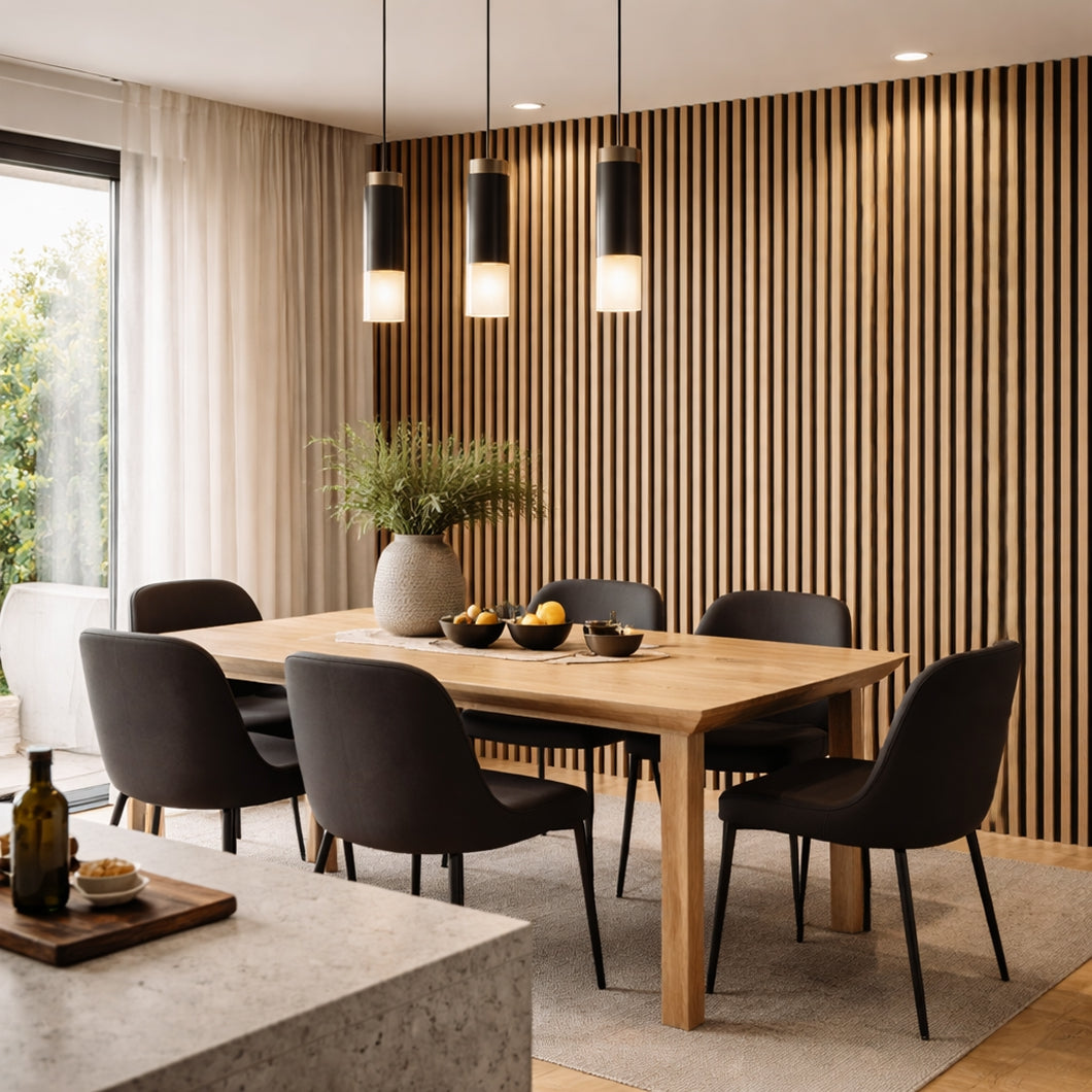 Linerio S-Line Natural Black Panel | Stylish Modern Wall Decoration