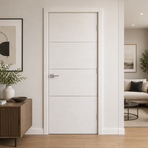 Nova HG008 White Wenge Laminated Modern Single Pre-Hung Door - Doors and Beyond