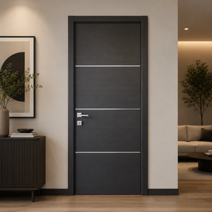 Nova HG008 Japan Oak Laminated Modern Single Pre-Hung Door - Doors and Beyond