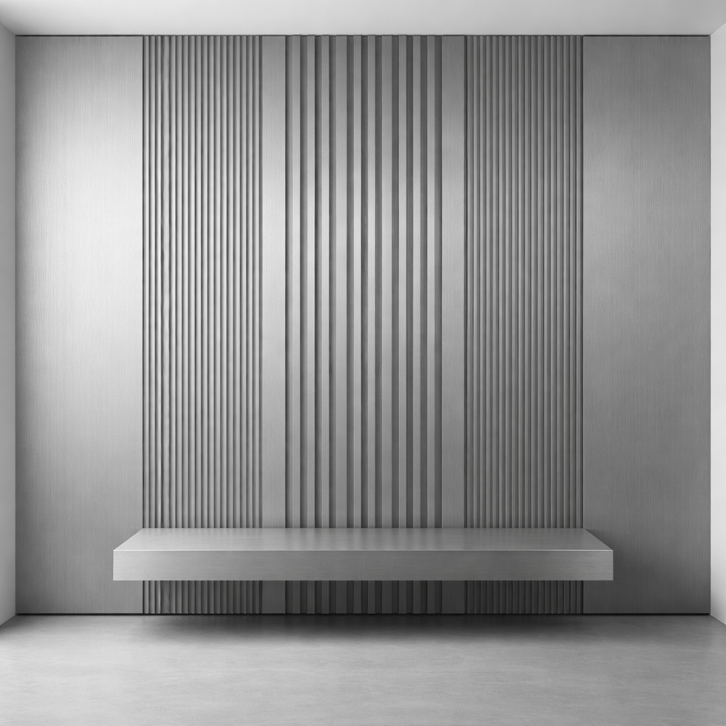 VILO MPC Decorative Wall Panel Brushed Steel 104 5/16" x 23 5/8" - Doors and Beyond