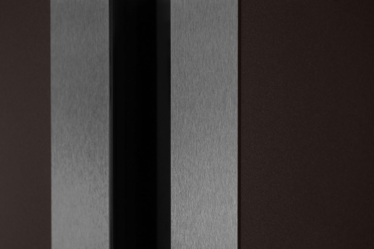 Nova Inox S2 Modern Exterior Single Door 36x80 with Sidelight and Transom - Unit 50x95 1/2 - Brown - Doors and Beyond