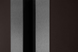 Nova Inox S2 Modern Exterior Single Door 36x80 with Sidelight and Transom - Unit 50x95 1/2 - Brown - Doors and Beyond