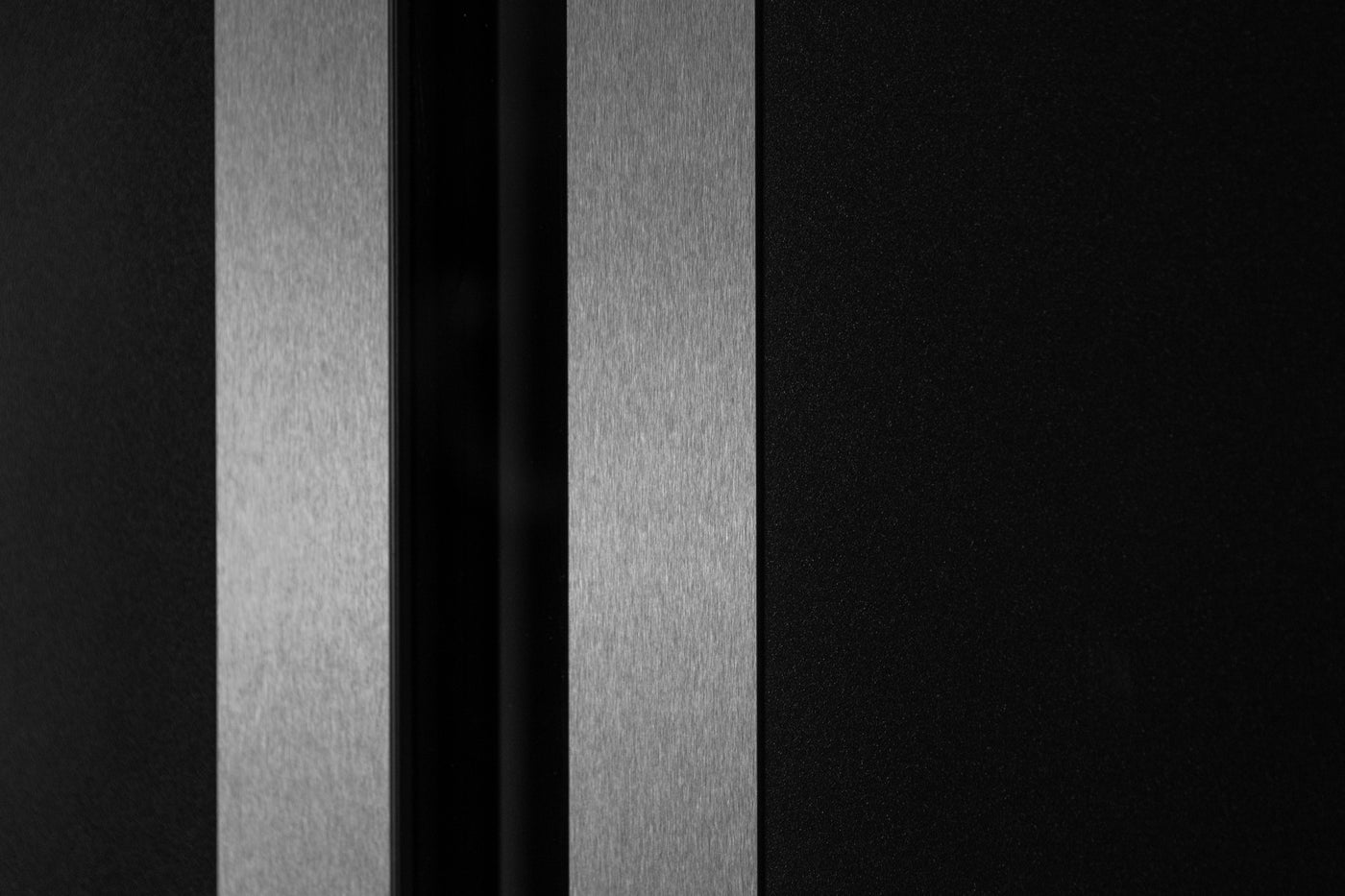 Nova Inox S2 Modern Exterior Single Door 36x80 with 2 Sidelight and Transom - Unit 62x95 1/2 - Black - Doors and Beyond