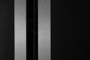 Nova Inox S2 Modern Exterior Single Door 36x80 with 2 Sidelight and Transom - Unit 62x95 1/2 - Black - Doors and Beyond