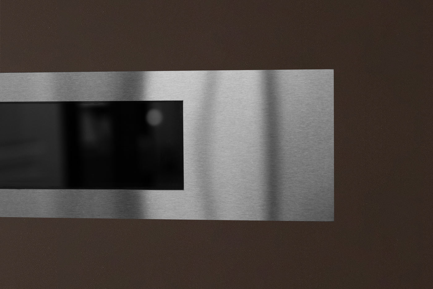 Nova Inox S5 Modern Exterior Single Door 36x80 with Transom - Unit Size 38 x 95 1/2”- Brown - Doors and Beyond