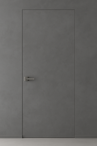 Primed Solid Frameless Door Example For Painting Concrete Grey - Doors and Beyond