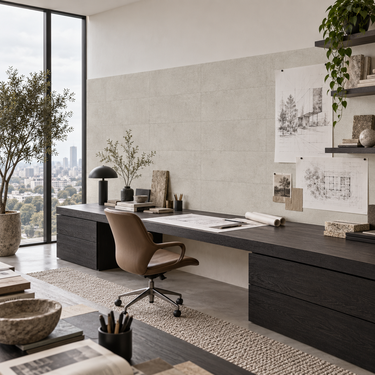 VILO Wall SPC Concrete dust matt 11 13/16" x 23 5/8" - Doors and Beyond
