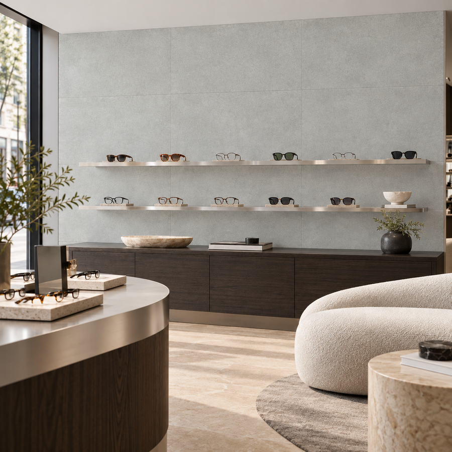 VILO Wall SPC Concrete light matt 11 13/16" x 23 5/8" - Doors and Beyond
