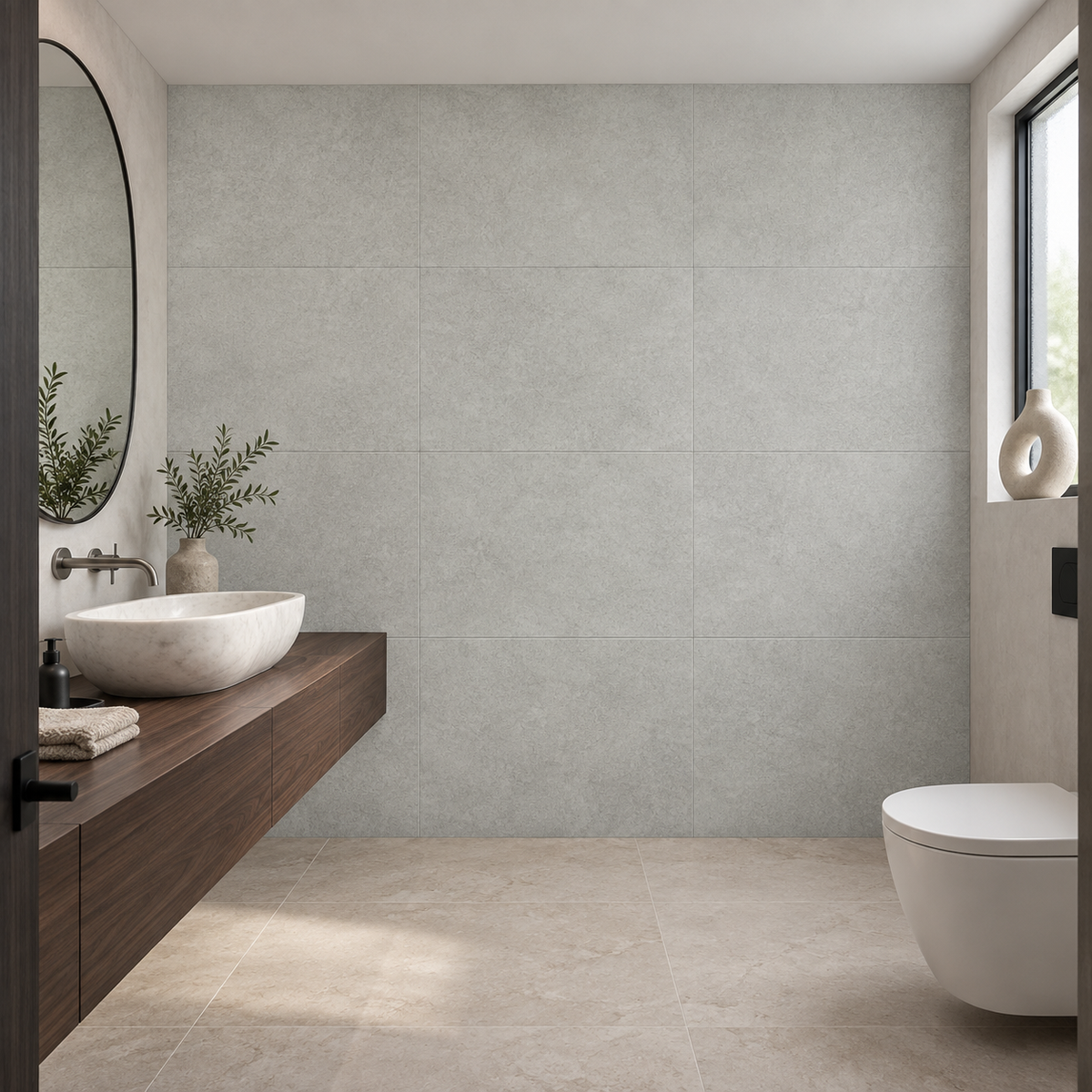 VILO Wall SPC Concrete light matt 11 13/16" x 23 5/8" - Doors and Beyond