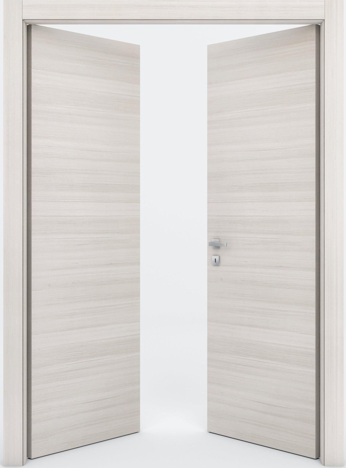 Nova Flush Braga Crema Matrix CPL Modern Double Pre-Hung Door - Doors and Beyond