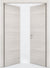 Nova Flush Braga Crema Matrix CPL Modern Double Pre-Hung Door