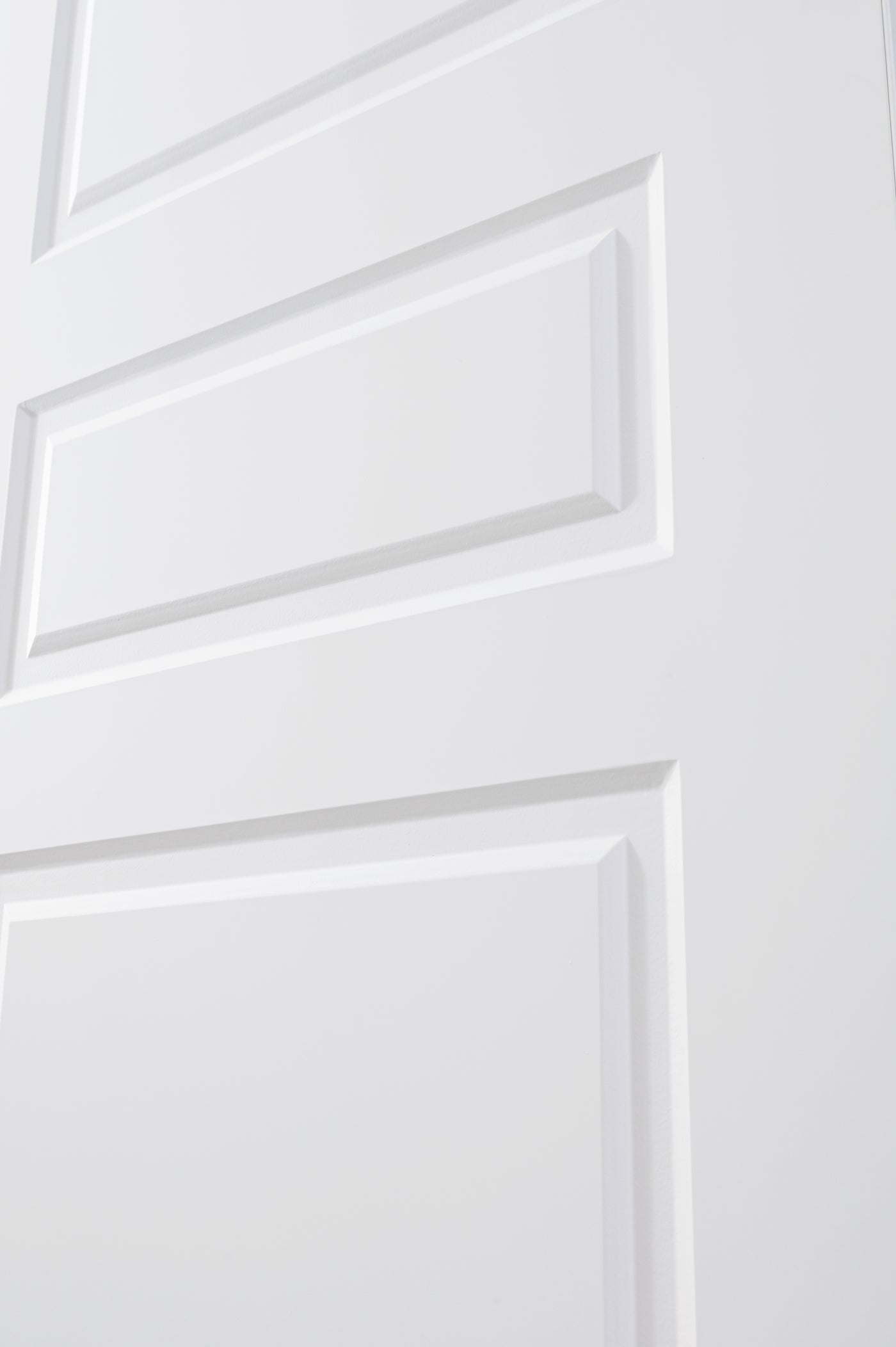 Nova 3 Panel Soft White Laminated Modern Pre-Hung Door - Doors and Beyond