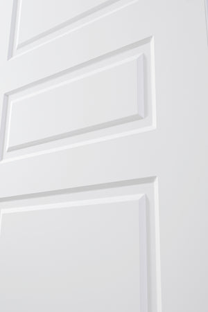 Nova 3 Panel Soft White Laminated Modern Pre-Hung Door - Doors and Beyond