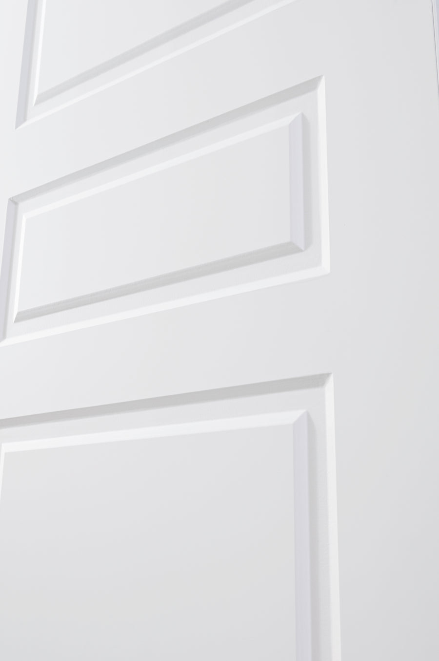 Nova 3 Panel Soft White Laminated Modern Pre-Hung Door - Doors and Beyond