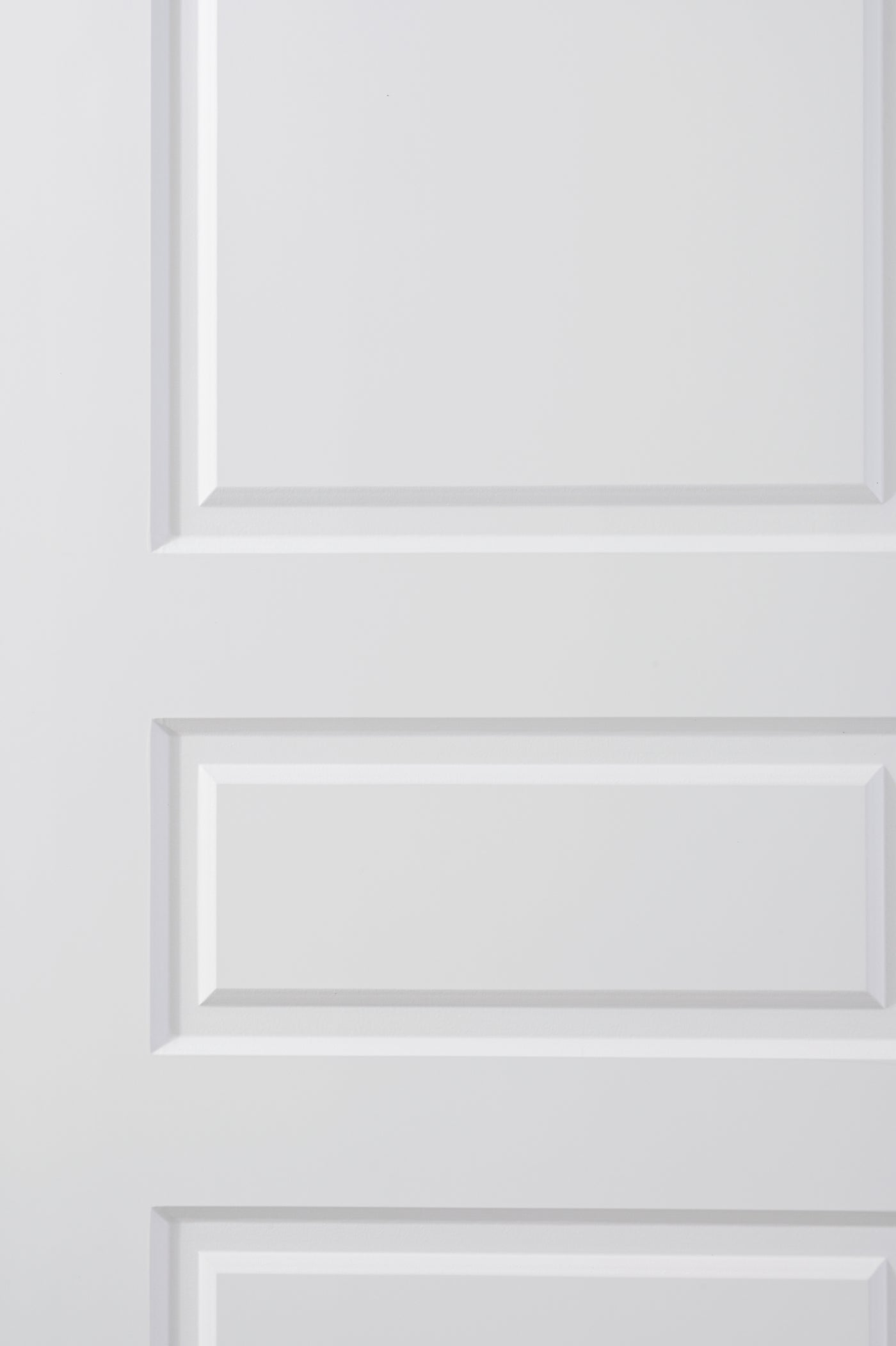 Nova 3 Panel Soft White Laminated Modern Pre-Hung Door - Doors and Beyond
