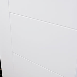 Nova Groove Soft White Laminated Modern Door Slab - Doors and Beyond
