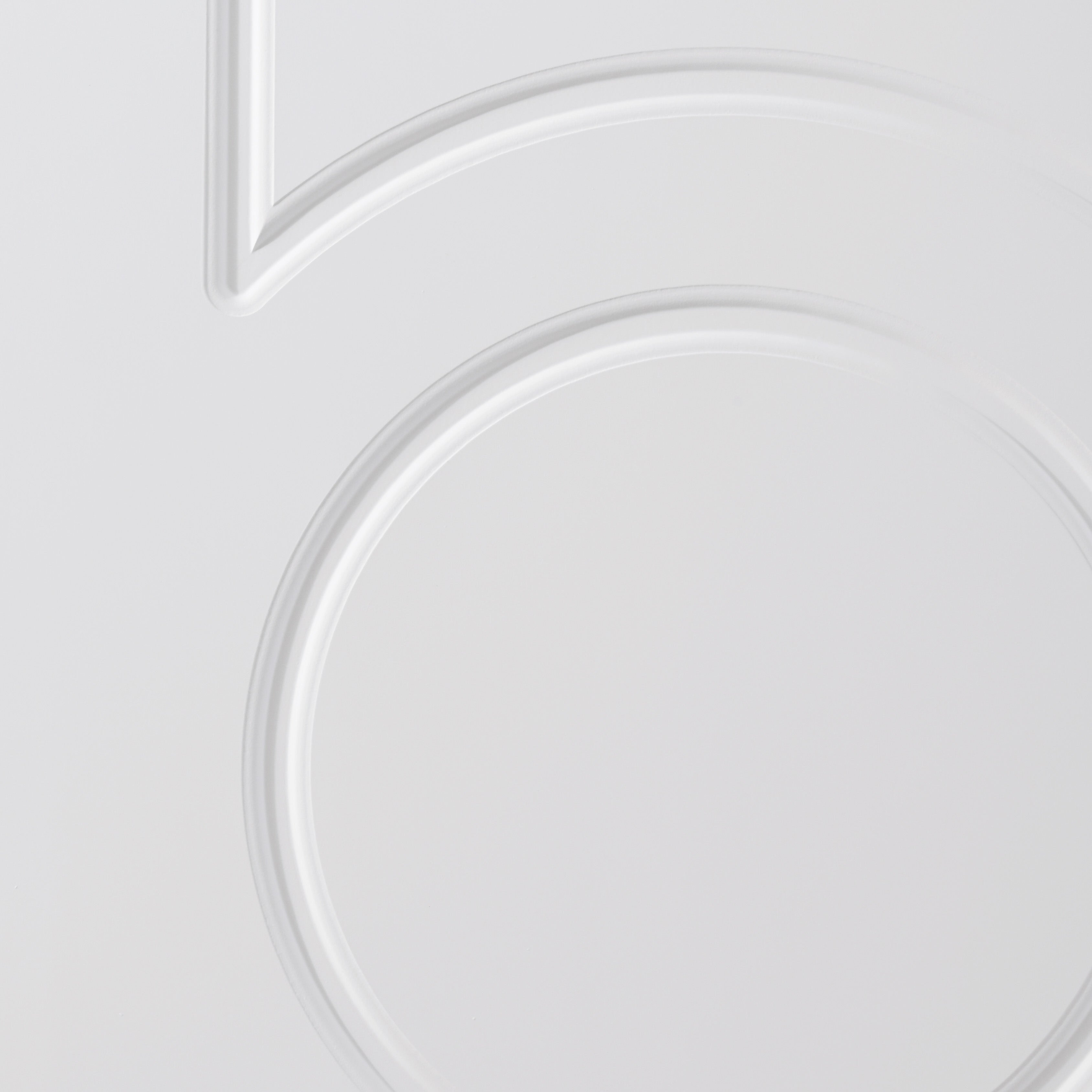 Nova Ovalo Soft White Laminated Modern Pre-Hung Door