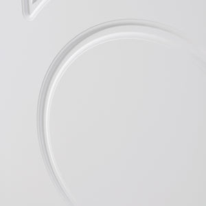 Nova Ovalo Soft White Laminated Modern Double Pre-Hung Door - Doors and Beyond