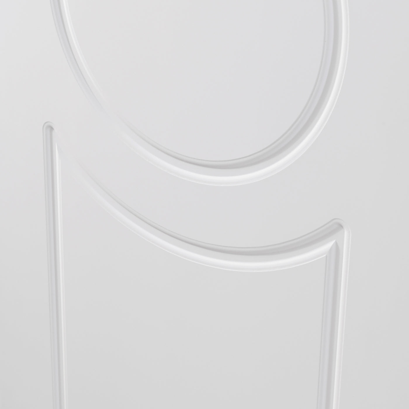 Nova Ovalo Soft White Laminated Modern Double Pre-Hung Door - Doors and Beyond
