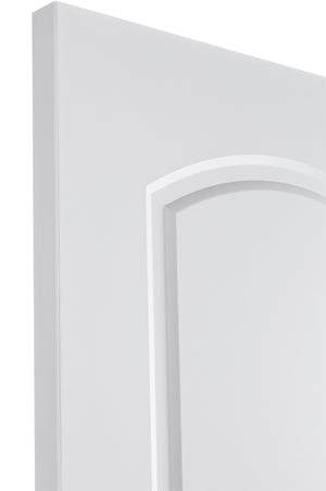 Nova 2 Panel Arch Soft White Laminated Modern Pre-Hung Door - Doors and Beyond
