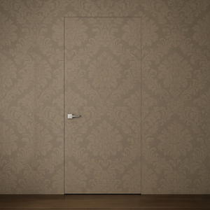 Primed Solid Frameless Door Example For Painting Damask Wallpaper - Doors and Beyond