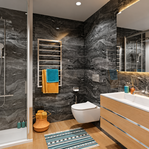 VILO Wall SPC Dark stone 11 13/16" x 23 5/8" - Doors and Beyond