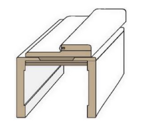 Nova Double Swing Frame Set Frame B VR Light Aloe Wood - Doors and Beyond