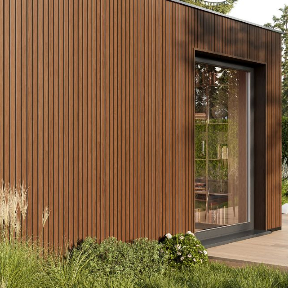 VILO Fronto Vinyl Siding SVP-06 V-B Walnut 116 1/8“(9'7“) - 10 Pcs - Doors and Beyond