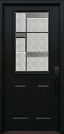 ProVia Legacy Single Entry Door 430 Style Manhattan Decorative Glass with Patina Caming and Low-E - Doors and Beyond