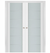 Nova Triplex 008 Soft White Laminated Modern Double Pocket Door - Doors and Beyond