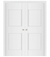 Nova Stile 013 Soft White Laminated Modern Double Pocket Door - Doors and Beyond