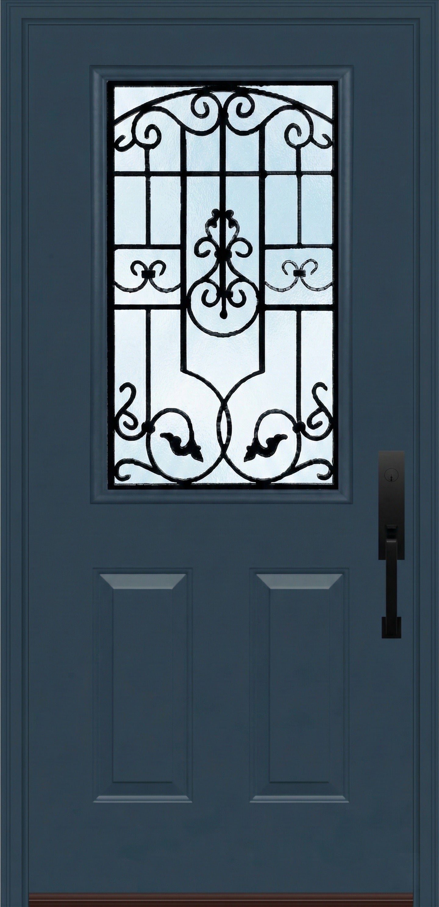 ProVia Legacy Single Entry Door 430 Style Barcelona Decorative Glass Clear Glass and Low E Glass - Doors and Beyond