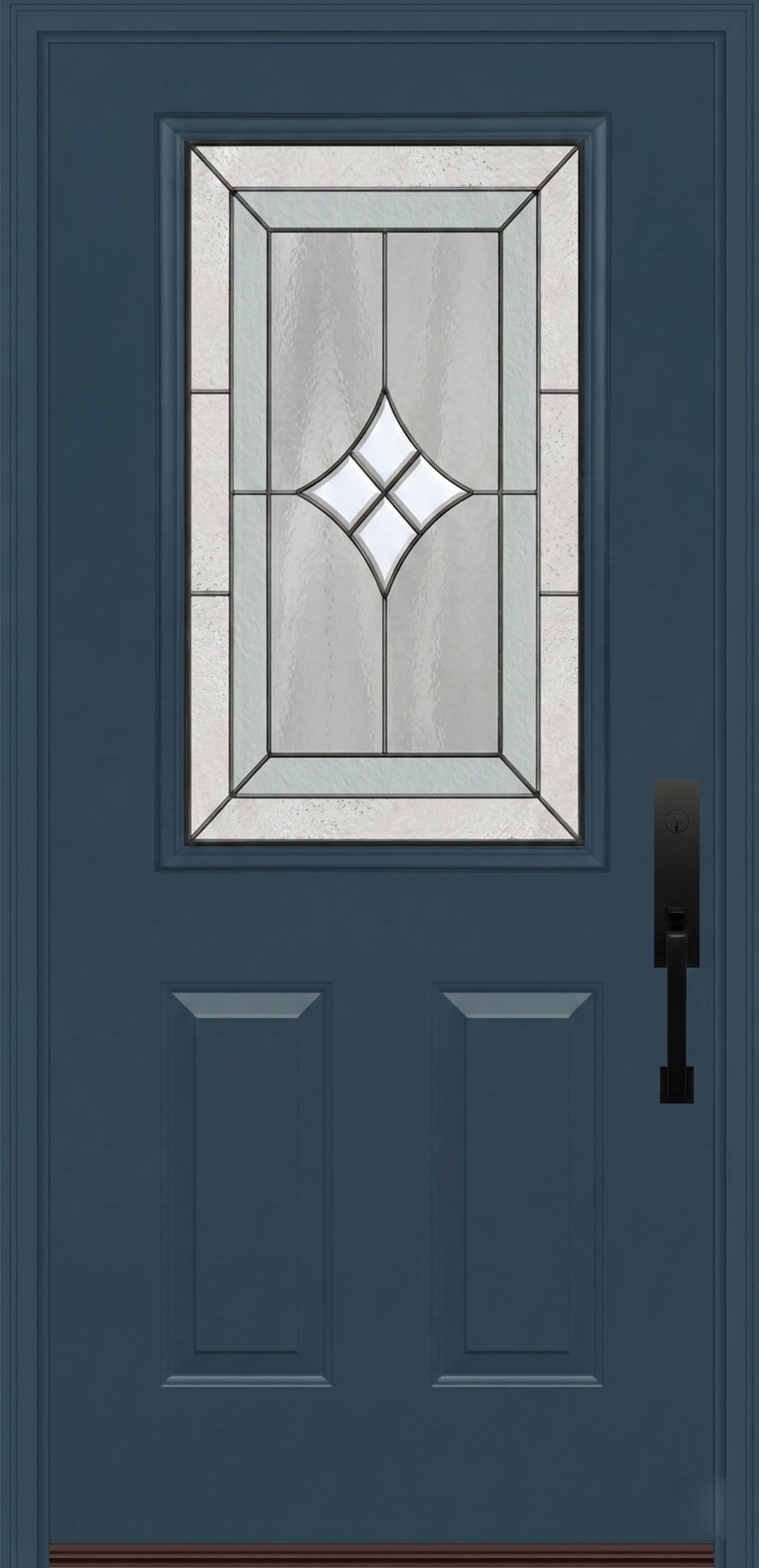 ProVia Legacy Single Entry Door 430 Style Aria Decorative Glass with Patina Caming and Low-E - Doors and Beyond
