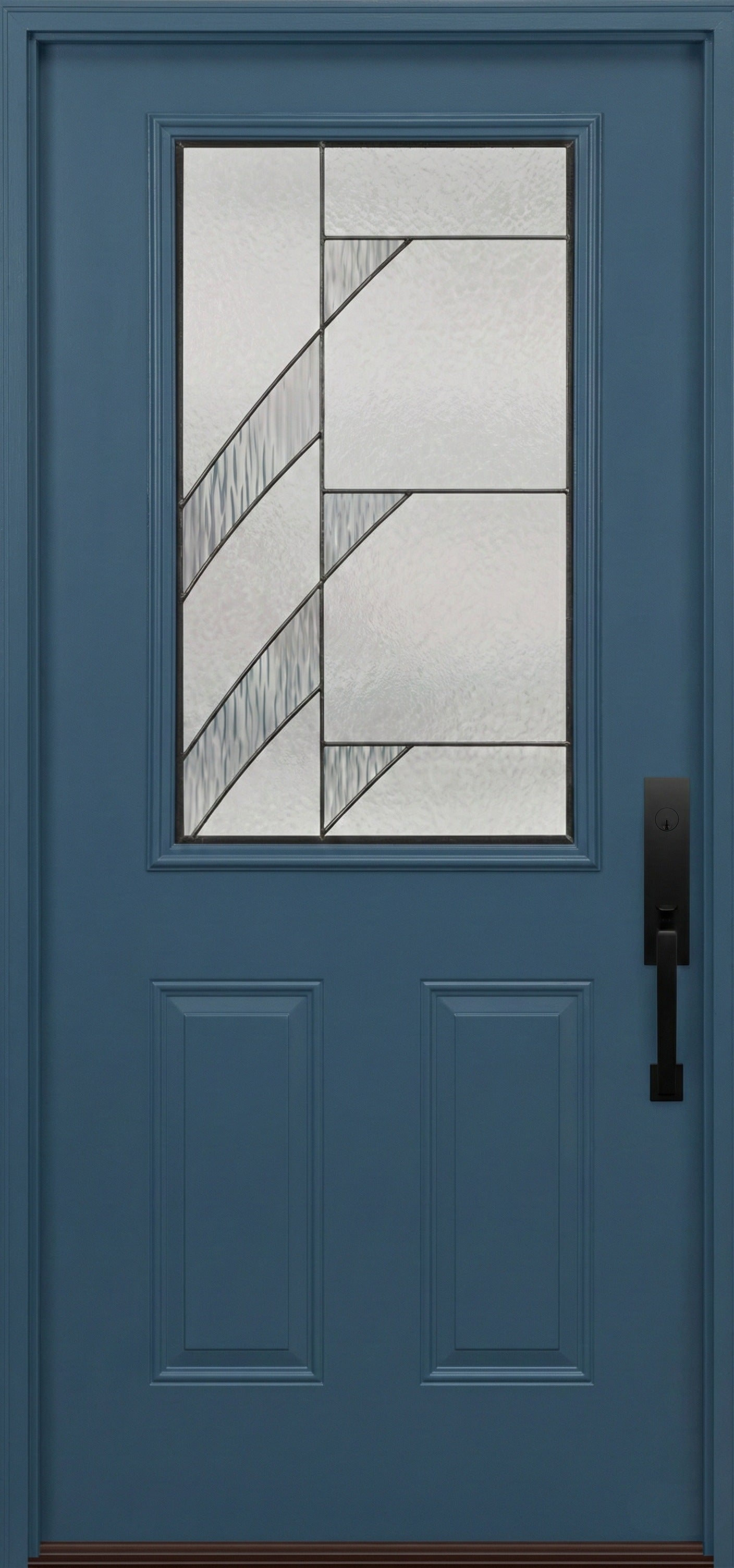 ProVia Legacy Single Entry Door 430 Style Tidal Decorative Glass with Patina Caming and Low-E - Doors and Beyond