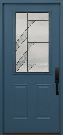 ProVia Legacy Single Entry Door 430 Style Tidal Decorative Glass with Patina Caming and Low-E - Doors and Beyond