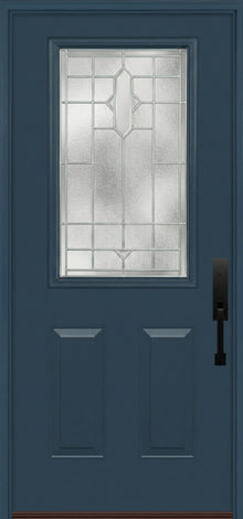 ProVia Legacy Single Entry Door 430 Style Brookhaven Decorative Glass with Zinc Caming and Low-E - Doors and Beyond