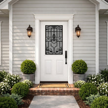 ProVia Legacy Single Entry Door 430 Style Barcelona Decorative Glass With Gluechip Privacy Glass - Doors and Beyond